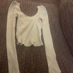 Topshop midline crop top in light green size 4 US never worn !